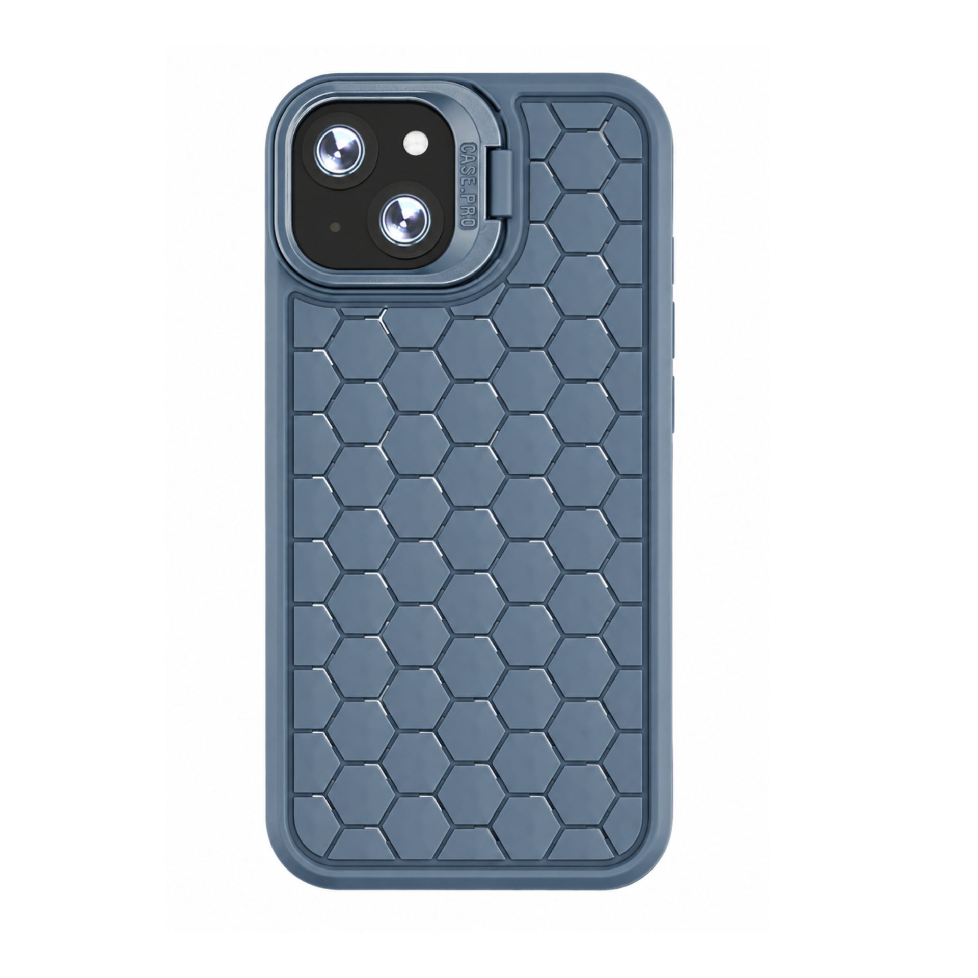 Husa de Protectie TPU, Flippy, pentru Apple iPhone 15, 3D Cube, cu Inel, Protectie Camera, Antisoc, Antizgariere, Antialunecare, Acoperire Completa, Albastru