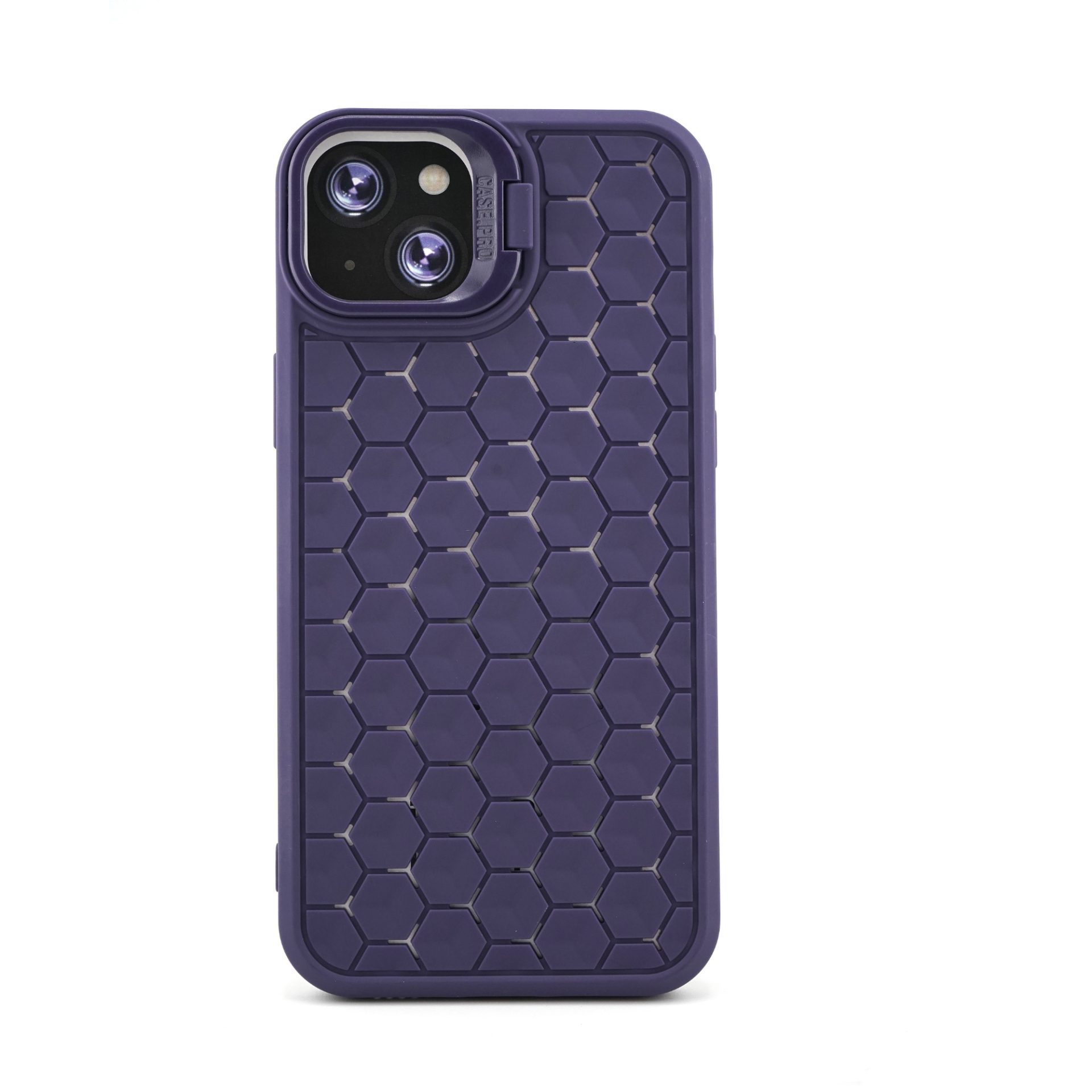 Husa de Protectie TPU, Flippy, pentru Apple iPhone 15 Plus, 3D Cube, cu Inel, Protectie Camera, Antisoc, Antizgariere, Antialunecare, Acoperire Completa, Mov