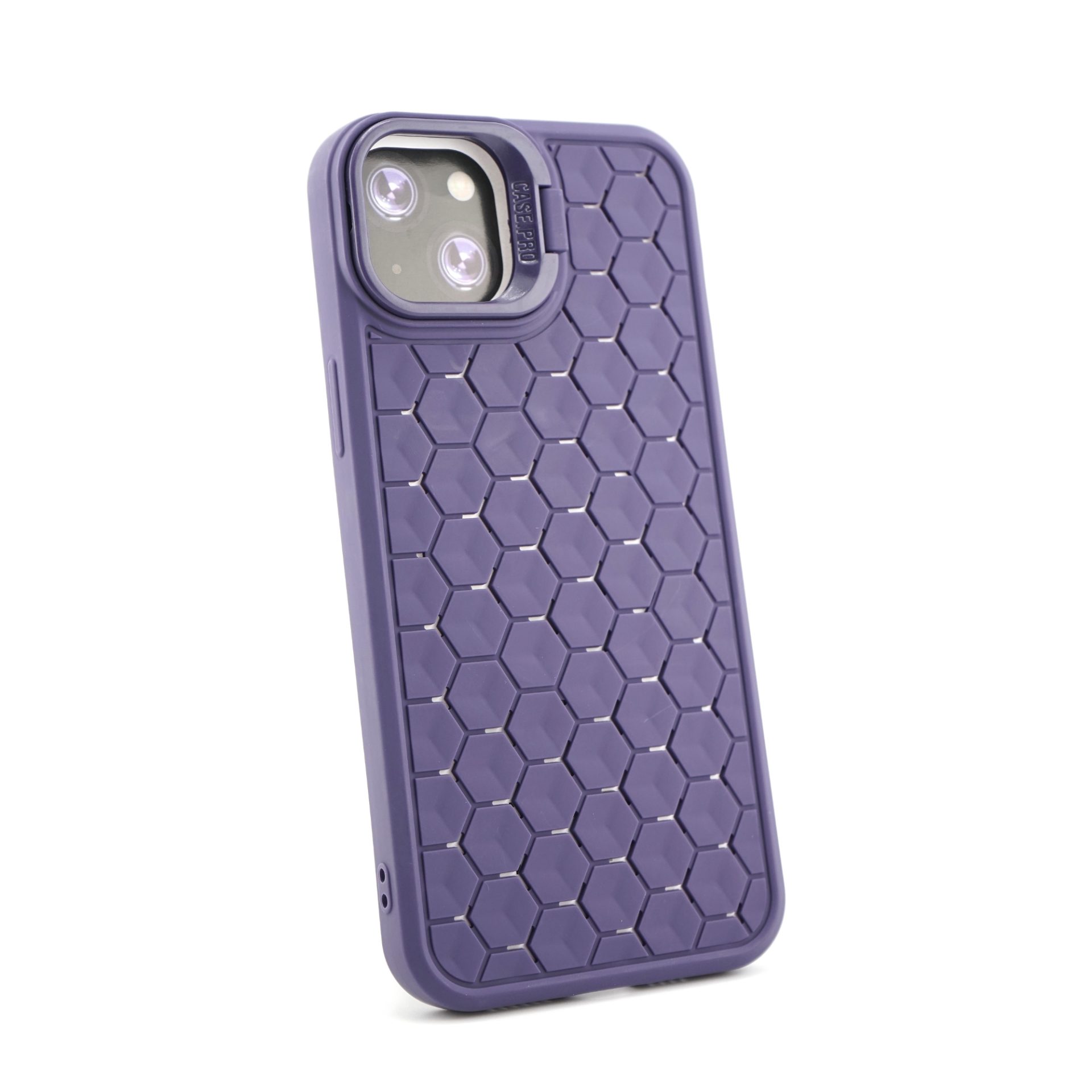 Husa de Protectie TPU, Flippy, pentru Apple iPhone 15 Plus, 3D Cube, cu Inel, Protectie Camera, Antisoc, Antizgariere, Antialunecare, Acoperire Completa, Mov