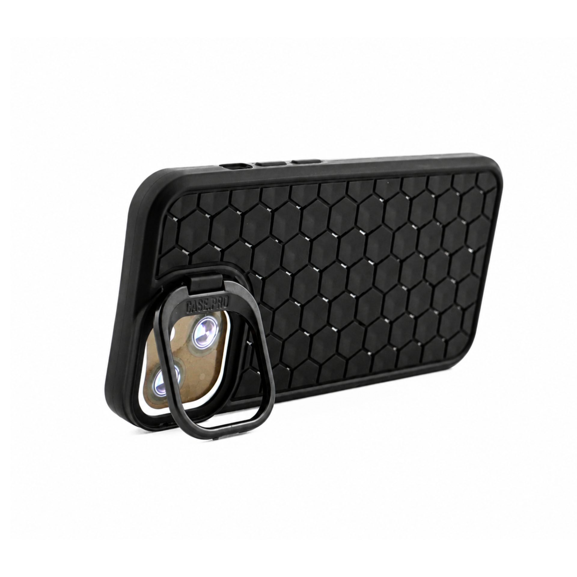 Husa de Protectie TPU, Flippy, pentru Apple iPhone 14, 3D Cube, cu Inel, Protectie Camera, Antisoc, Antizgariere, Antialunecare, Acoperire Completa, Negru