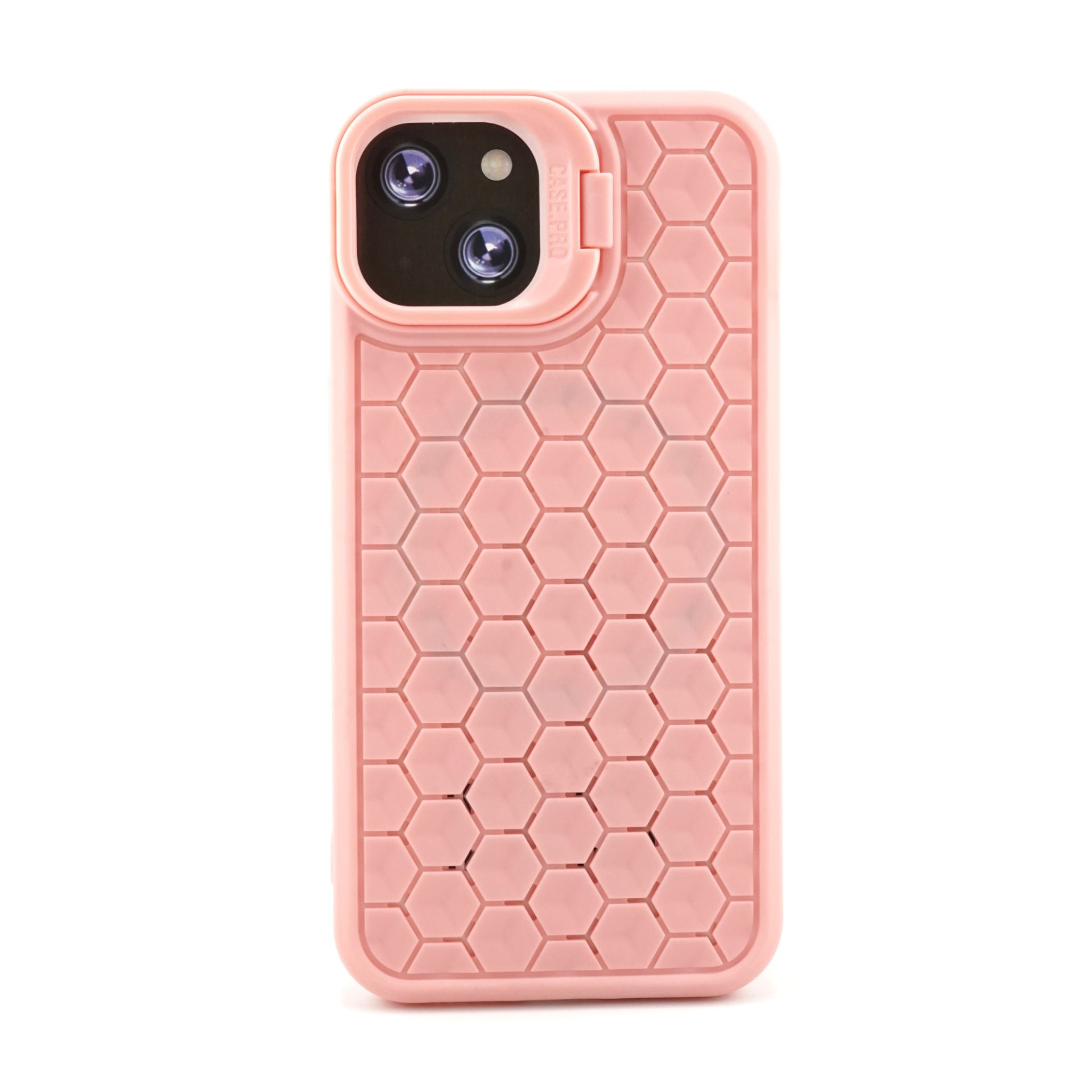 Husa de Protectie TPU, Flippy, pentru Apple iPhone 14, 3D Cube, cu Inel, Protectie Camera, Antisoc, Antizgariere, Antialunecare, Acoperire Completa, Roz