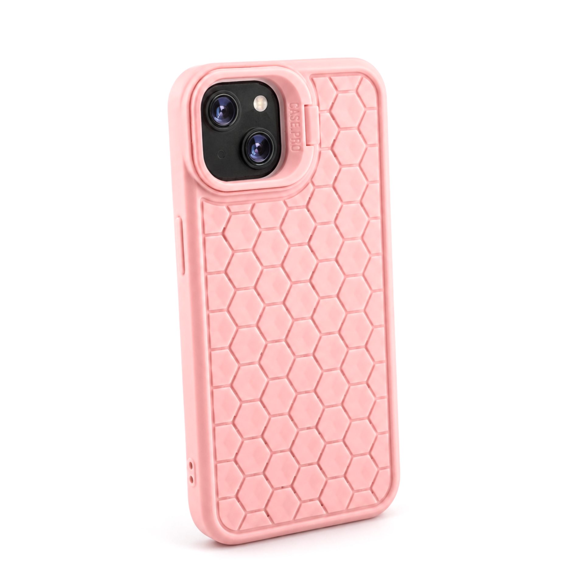 Husa de Protectie TPU, Flippy, pentru Apple iPhone 14, 3D Cube, cu Inel, Protectie Camera, Antisoc, Antizgariere, Antialunecare, Acoperire Completa, Roz