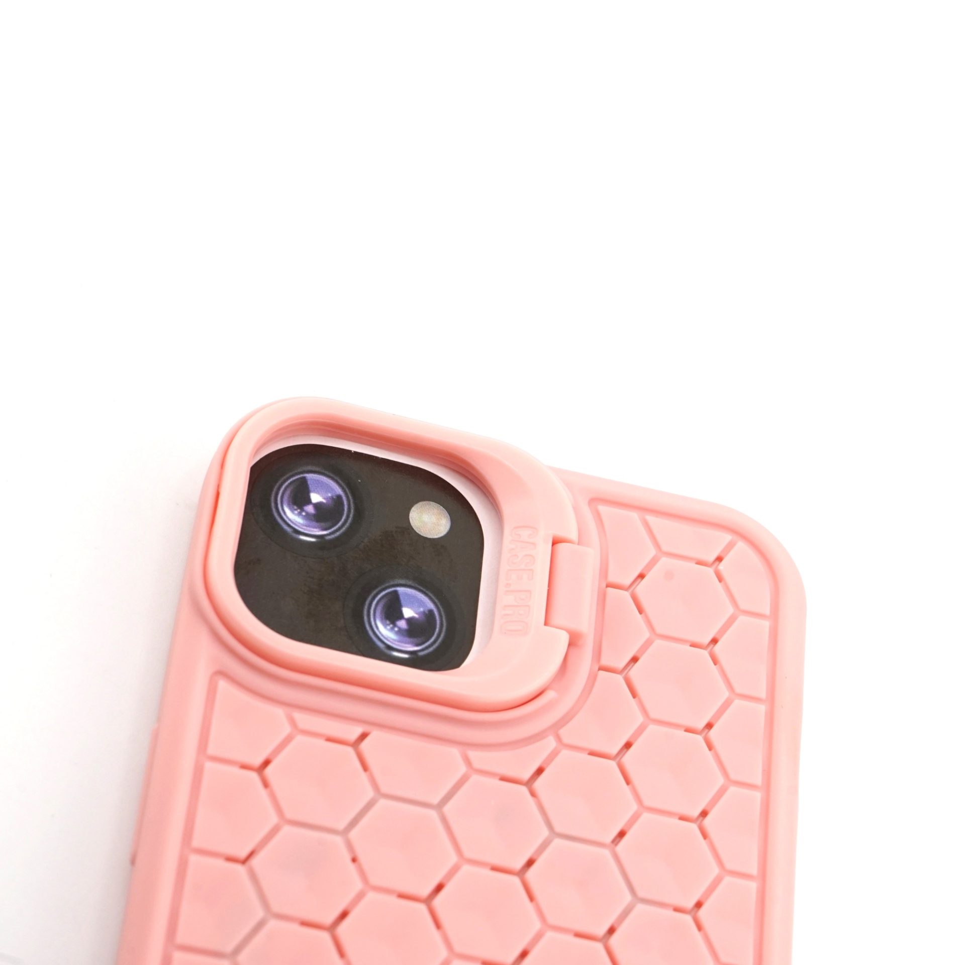 Husa de Protectie TPU, Flippy, pentru Apple iPhone 14, 3D Cube, cu Inel, Protectie Camera, Antisoc, Antizgariere, Antialunecare, Acoperire Completa, Roz