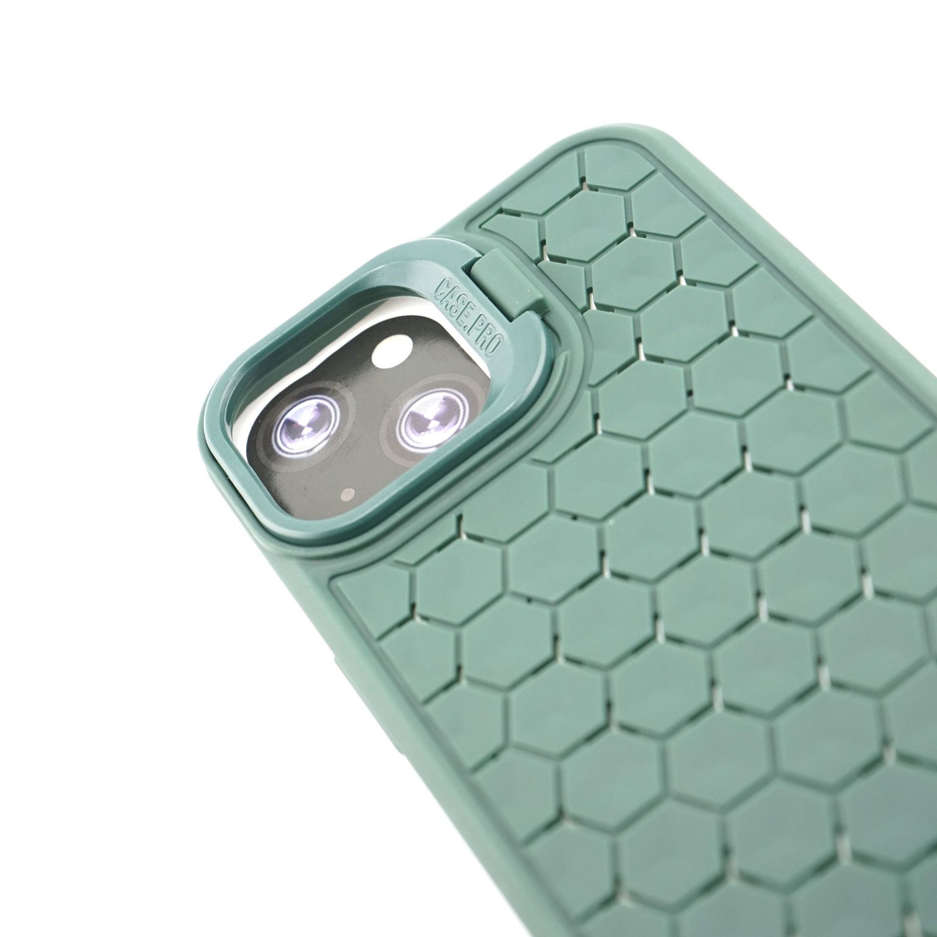 Husa de Protectie TPU, Flippy, pentru Apple iPhone 14, 3D Cube, cu Inel, Protectie Camera, Antisoc, Antizgariere, Antialunecare, Acoperire Completa, Verde