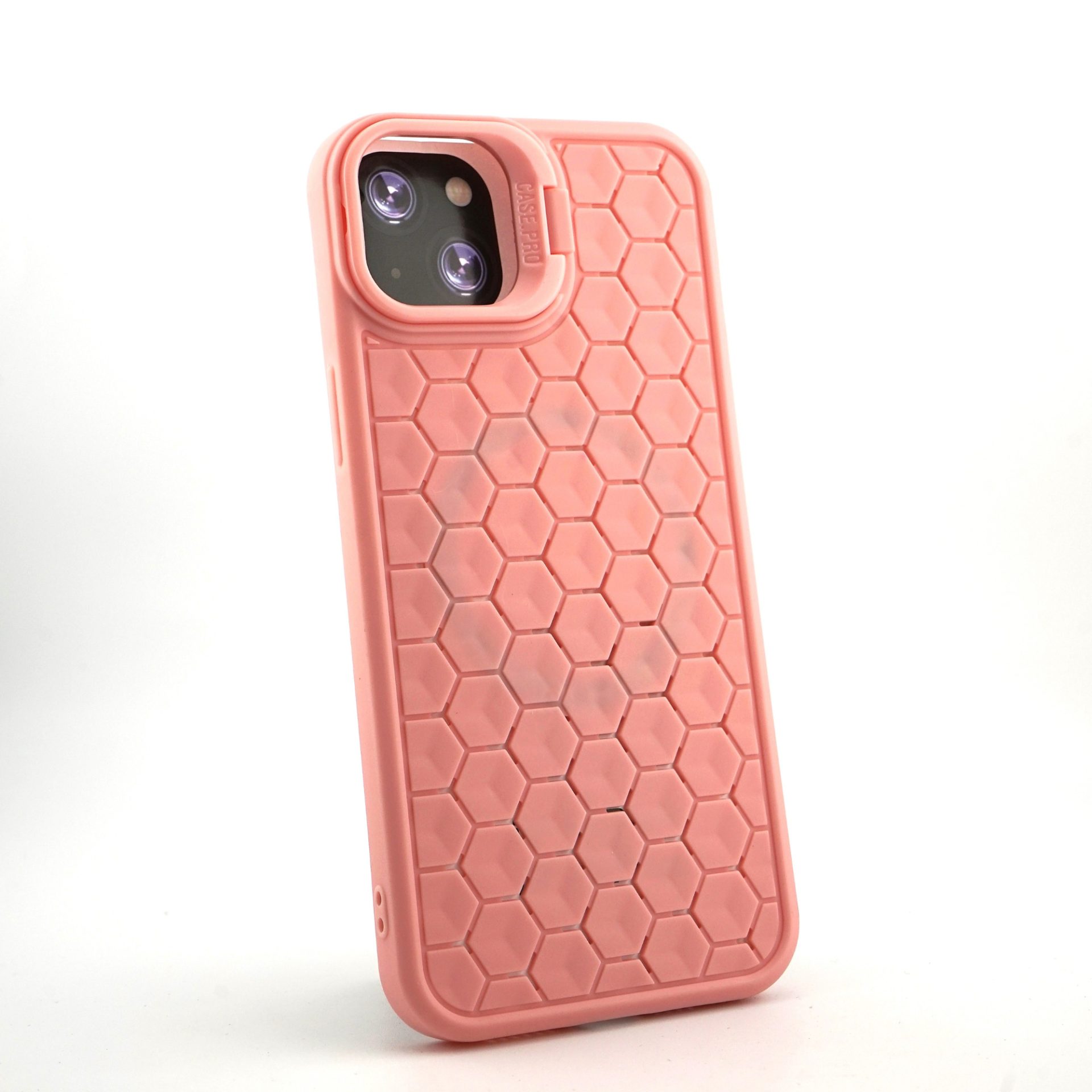 Husa de Protectie TPU, Flippy, pentru Apple iPhone 14 Plus, 3D Cube, cu Inel, Protectie Camera, Antisoc, Antizgariere, Antialunecare, Acoperire Completa, Roz