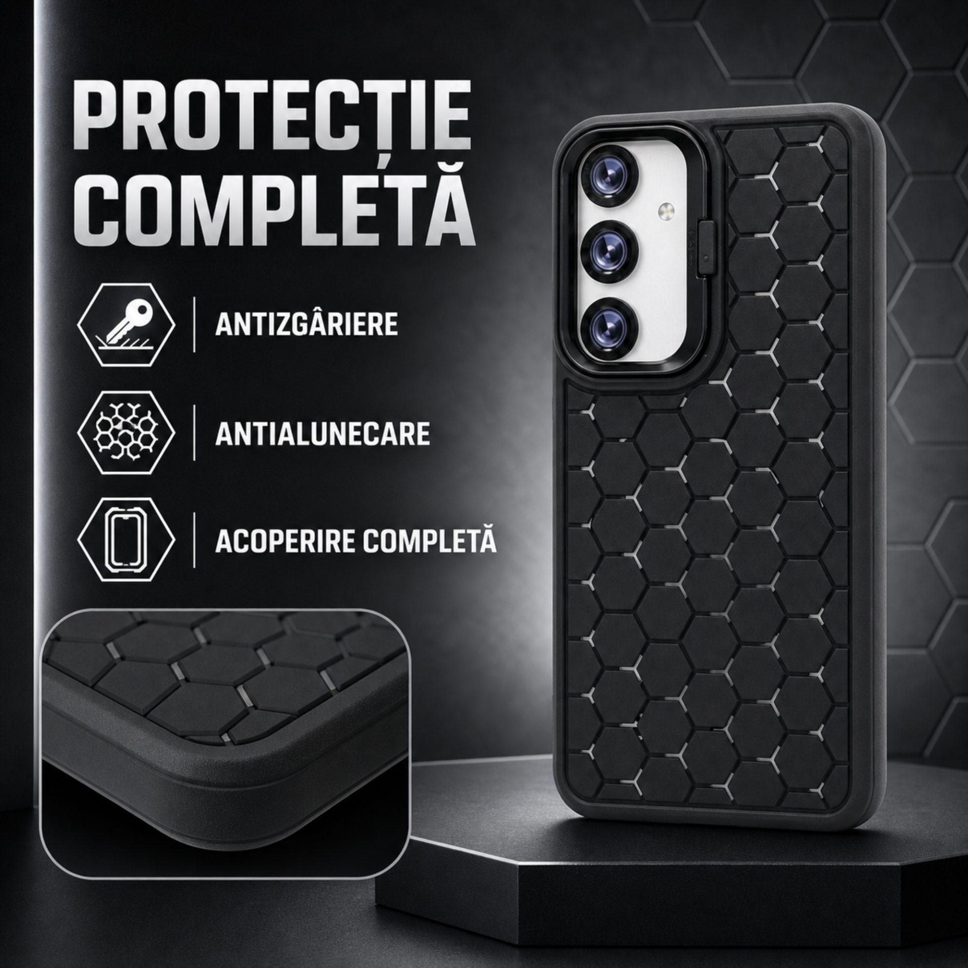 Detaliu capac glisant camera Samsung Galaxy S24