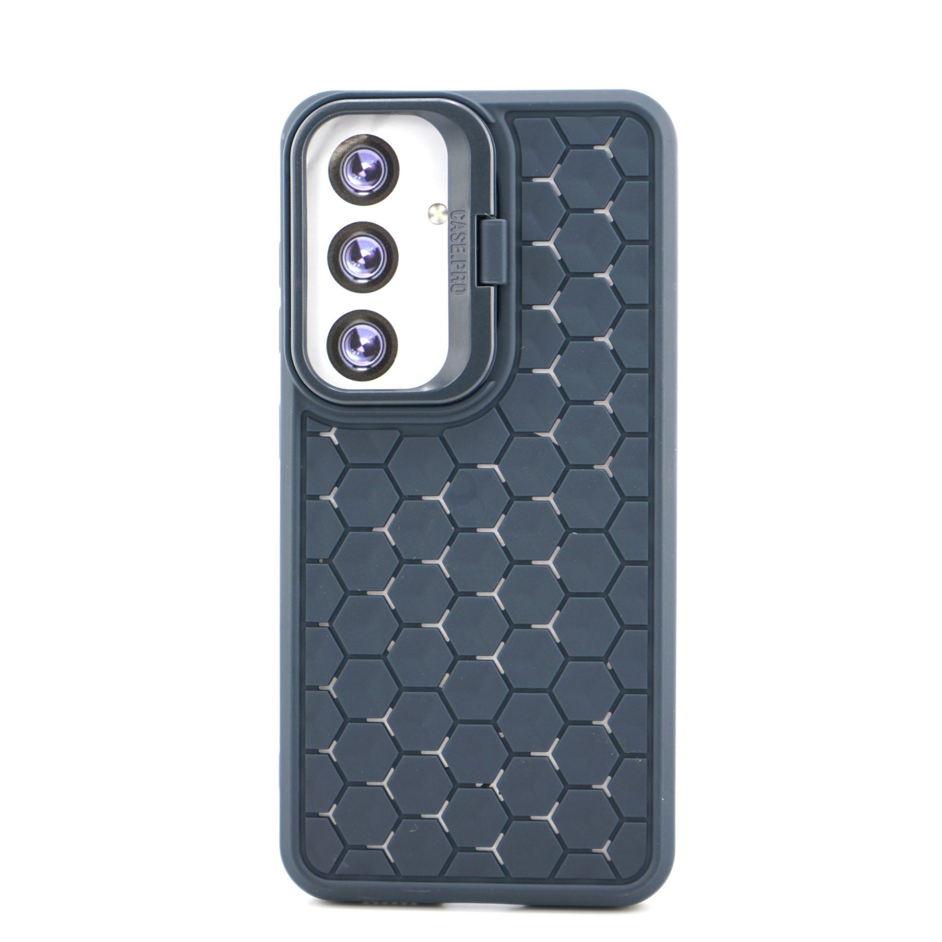 Husa Samsung Galaxy S24, HoneyComb Bracket, functie stand, albastru inchis