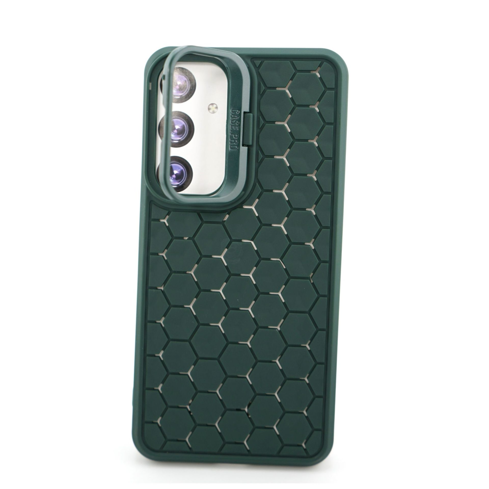 Husa de Protectie TPU, Flippy, pentru Samsung Galaxy S24 Plus, 3D Cube, cu Inel, Protectie Camera, Antisoc, Antizgariere, Antialunecare, Acoperire Completa, Verde