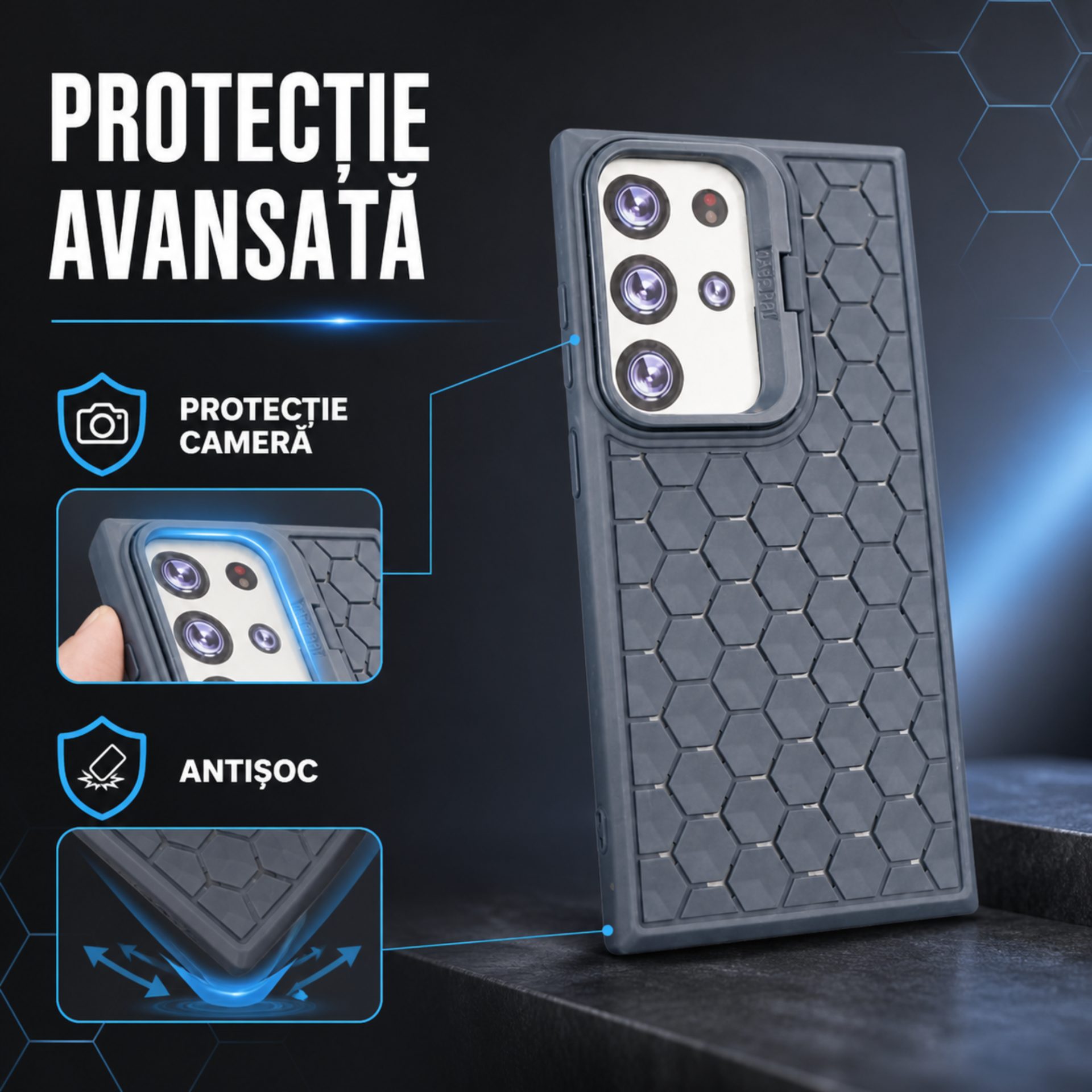 Detaliu design hexagonal 3D TPU