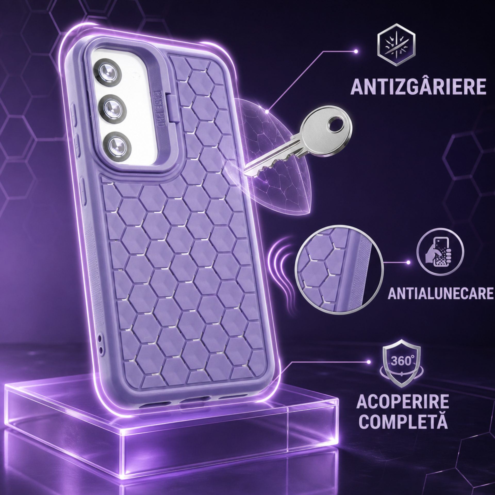 Detaliu capac glisant și textură 3D Cube