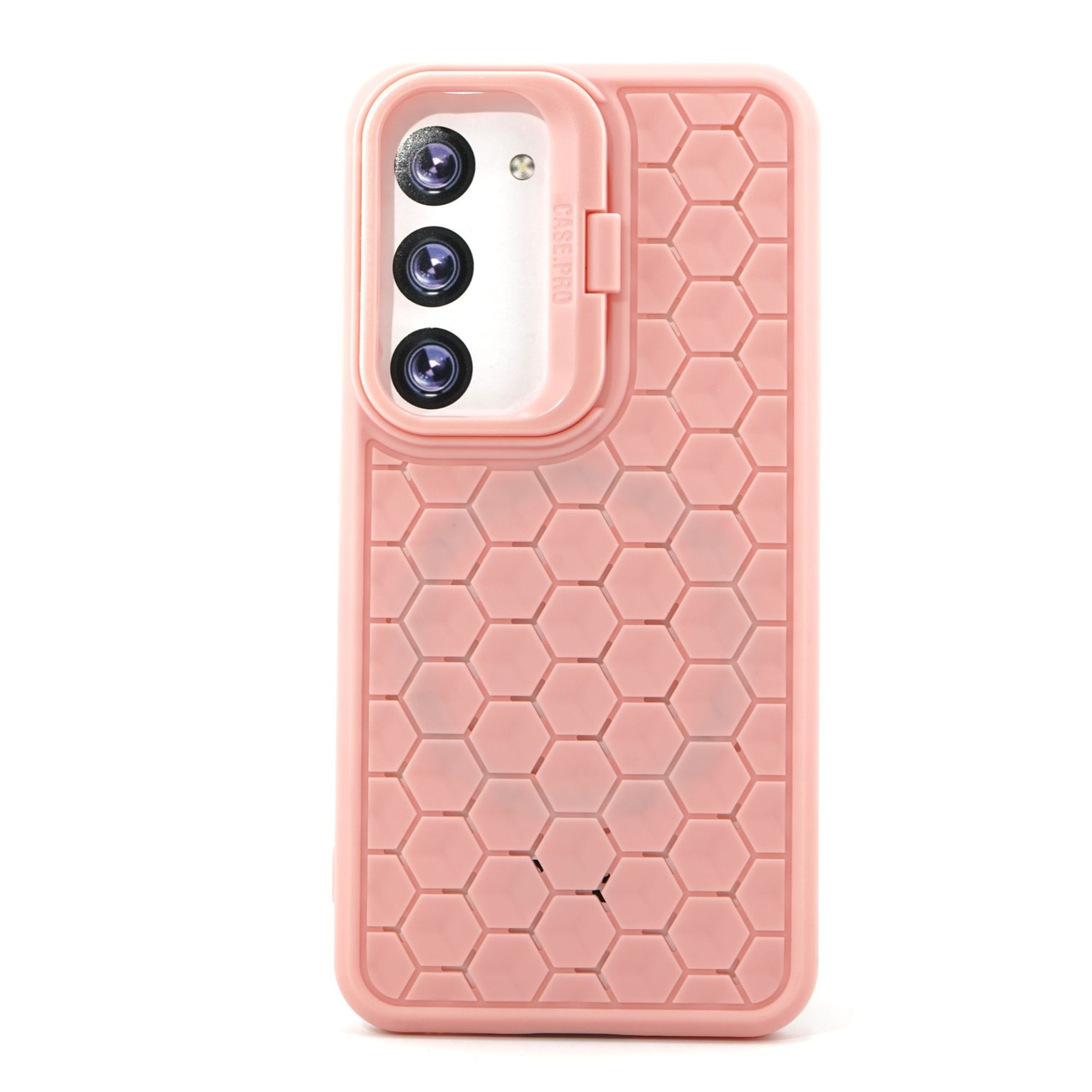 Husa Samsung Galaxy S23, HoneyComb Bracket, functie stand, roz pal