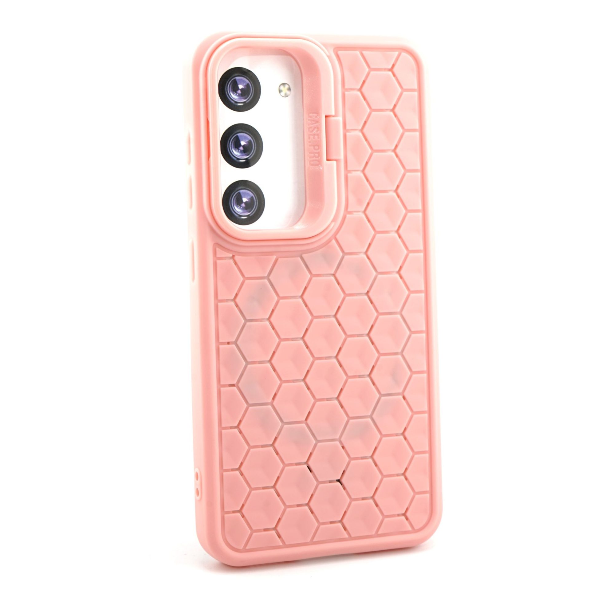Husa de Protectie TPU, Flippy, pentru Samsung Galaxy S23, 3D Cube, cu Inel, Protectie Camera, Antisoc, Antizgariere, Antialunecare, Acoperire Completa, Roz