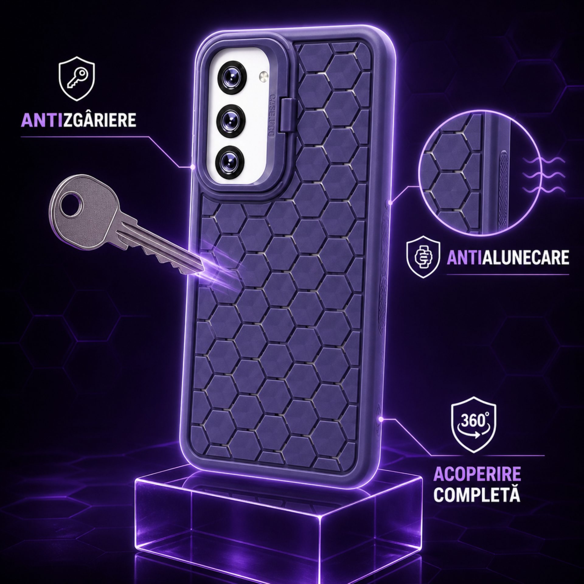 Detaliu capac glisant cameră - Husa Samsung Galaxy S23 Plus