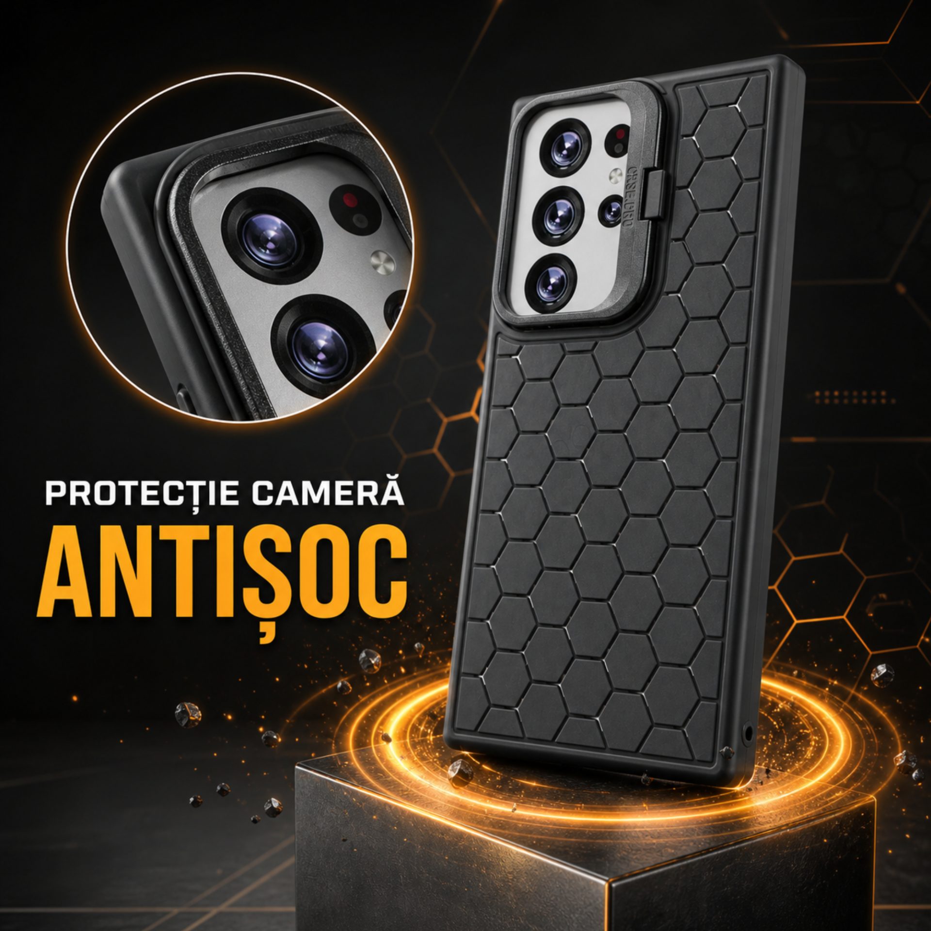 Vedere detaliu protecție cameră Galaxy S23 Ultra