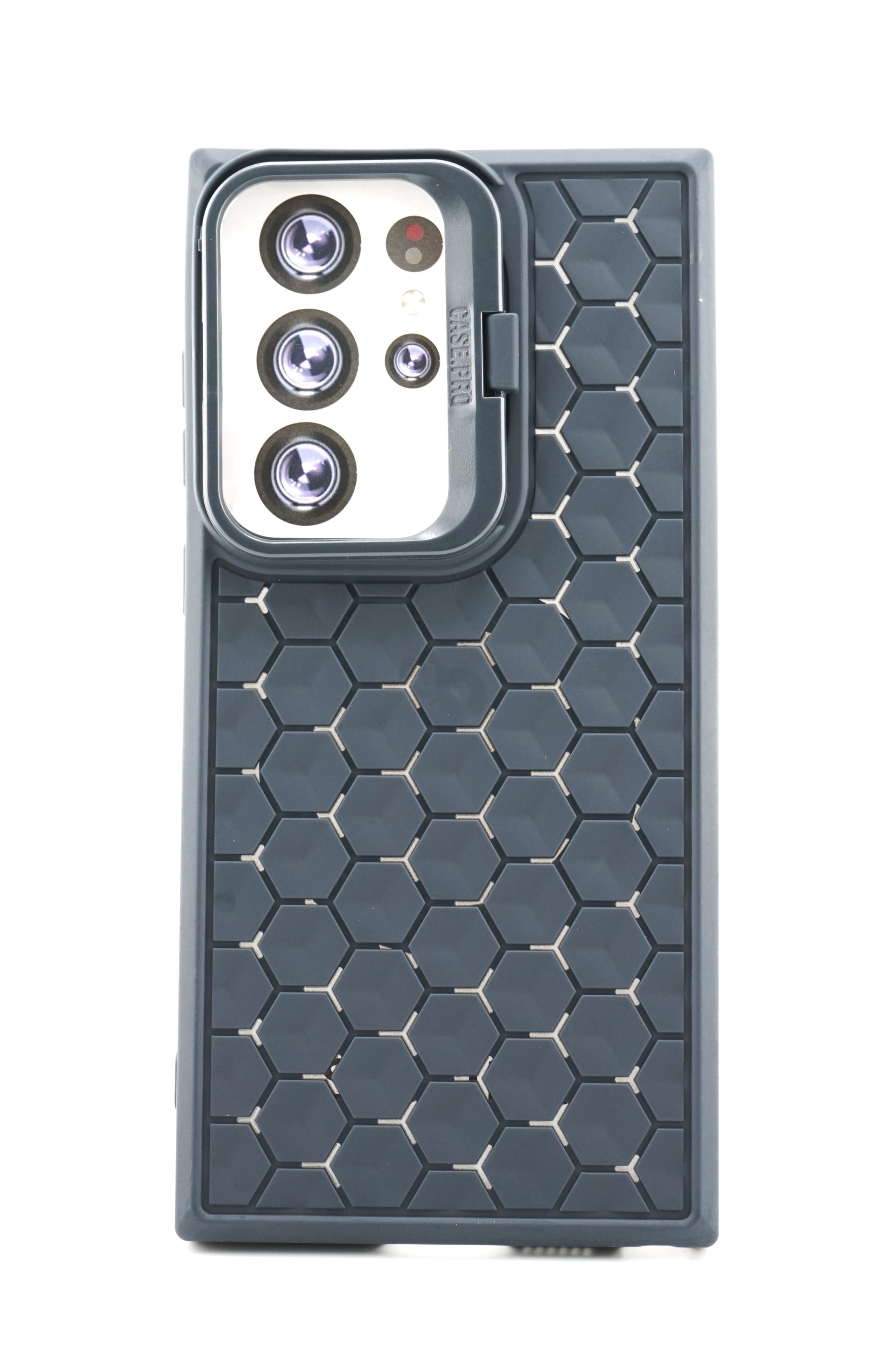 Husa Samsung Galaxy S23 Ultra, HoneyComb Bracket, functie stand, albastru inchis