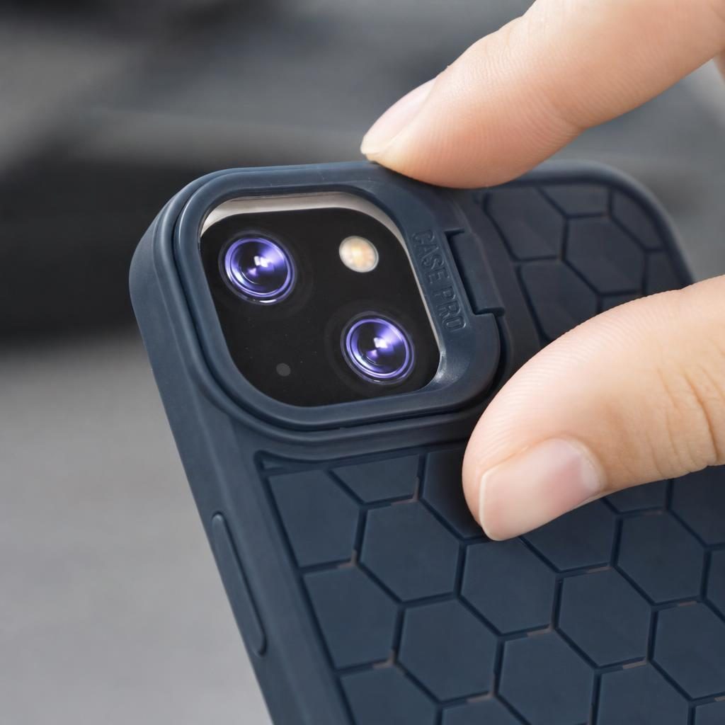 Husa de Protectie TPU, Flippy, pentru Apple iPhone 14 Plus, 3D Cube, cu Inel, Protectie Camera, Antisoc, Antizgariere, Antialunecare, Acoperire Completa, Albastru