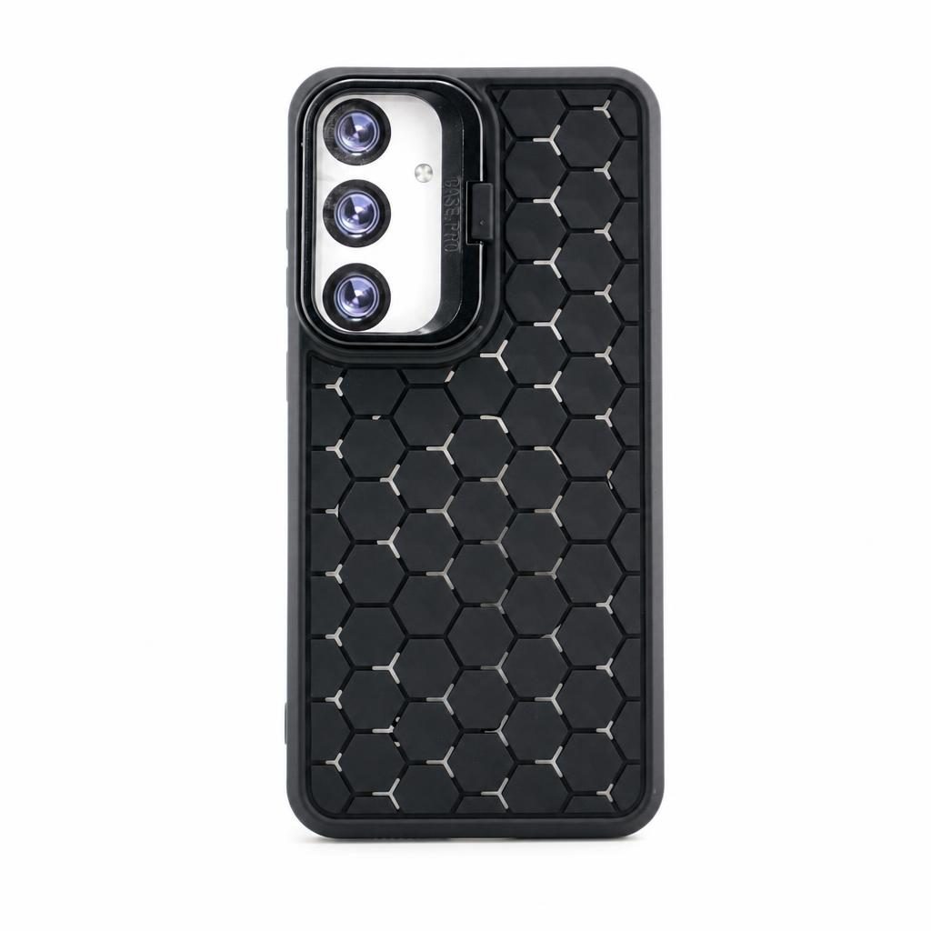 Husa Samsung Galaxy S24+ (S24 Plus), HoneyComb Bracket, functie stand, neagra