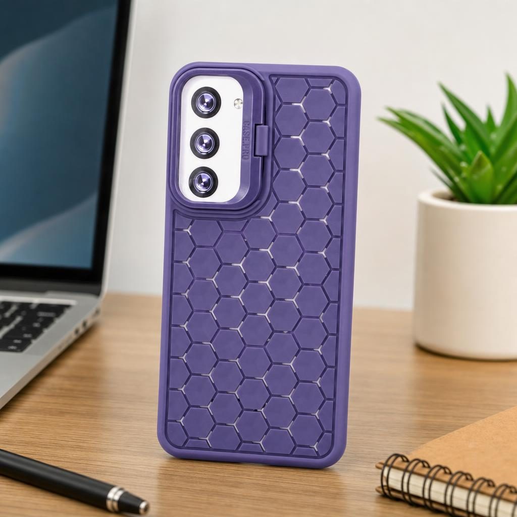 Husa de Protectie TPU, Flippy, pentru Samsung Galaxy S24 Plus, 3D Cube, cu Inel, Protectie Camera, Antisoc, Antizgariere, Antialunecare, Acoperire Completa, Mov
