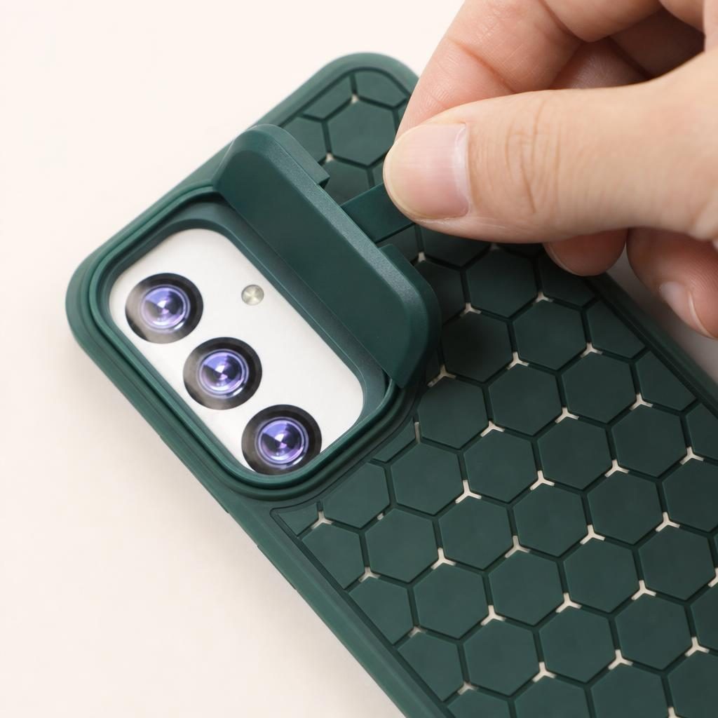 Husa de Protectie TPU, Flippy, pentru Samsung Galaxy S24 Plus, 3D Cube, cu Inel, Protectie Camera, Antisoc, Antizgariere, Antialunecare, Acoperire Completa, Verde