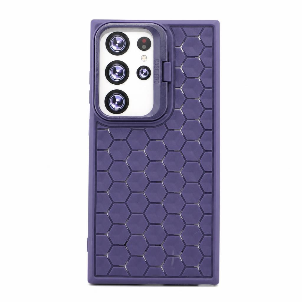 Husa Samsung Galaxy S24 Ultra, HoneyComb Bracket, functie stand, mov