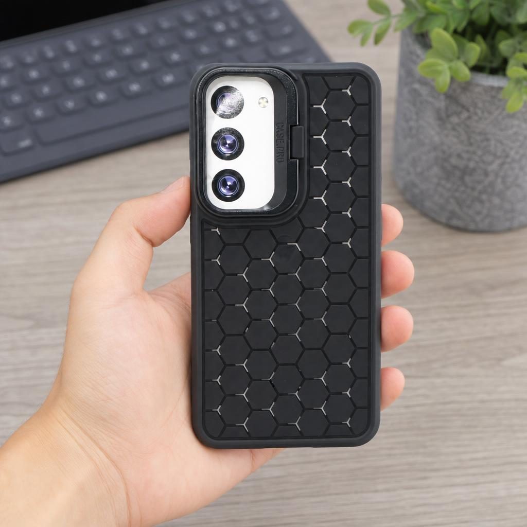 Husa de Protectie TPU, Flippy, pentru Samsung Galaxy S23, 3D Cube, cu Inel, Protectie Camera, Antisoc, Antizgariere, Antialunecare, Acoperire Completa, Negru