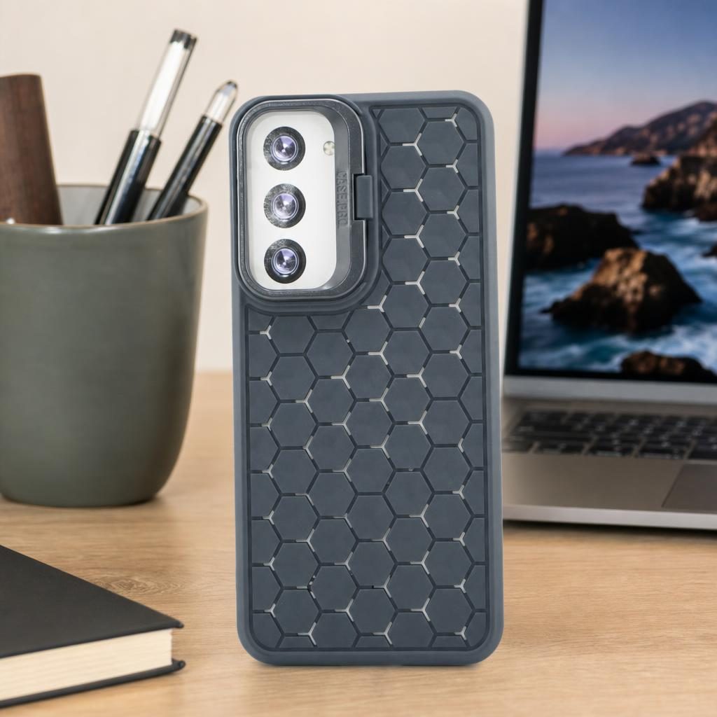 Husa de Protectie TPU, Flippy, pentru Samsung Galaxy S23 Plus, 3D Cube, cu Inel, Protectie Camera, Antisoc, Antizgariere, Antialunecare, Acoperire Completa, Albastru