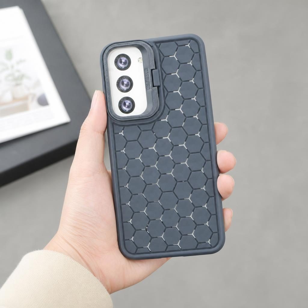 Husa de Protectie TPU, Flippy, pentru Samsung Galaxy S23 Plus, 3D Cube, cu Inel, Protectie Camera, Antisoc, Antizgariere, Antialunecare, Acoperire Completa, Albastru