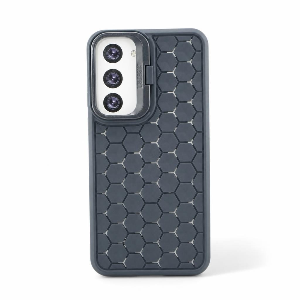 Husa Samsung Galaxy S23+ (S23 Plus), HoneyComb Bracket, functie stand, albastru inchis