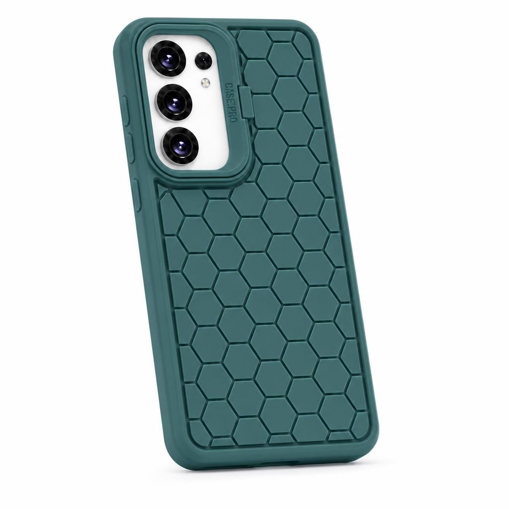 Husa Samsung Galaxy S23+ (S23 Plus), HoneyComb Bracket, functie stand, verde