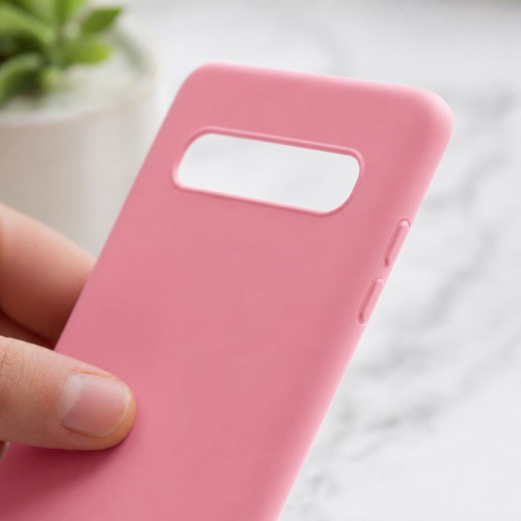 Husa protectie compatibila cu Samsung Galaxy S10 Plus Matte Tpu Roz 4