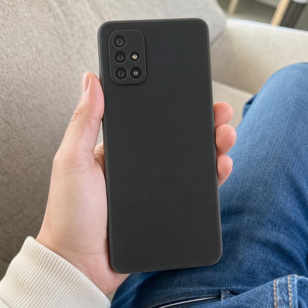 Husa protectie Flippy compatibila cu Samsung Galaxy A71 Matte Tpu Negru