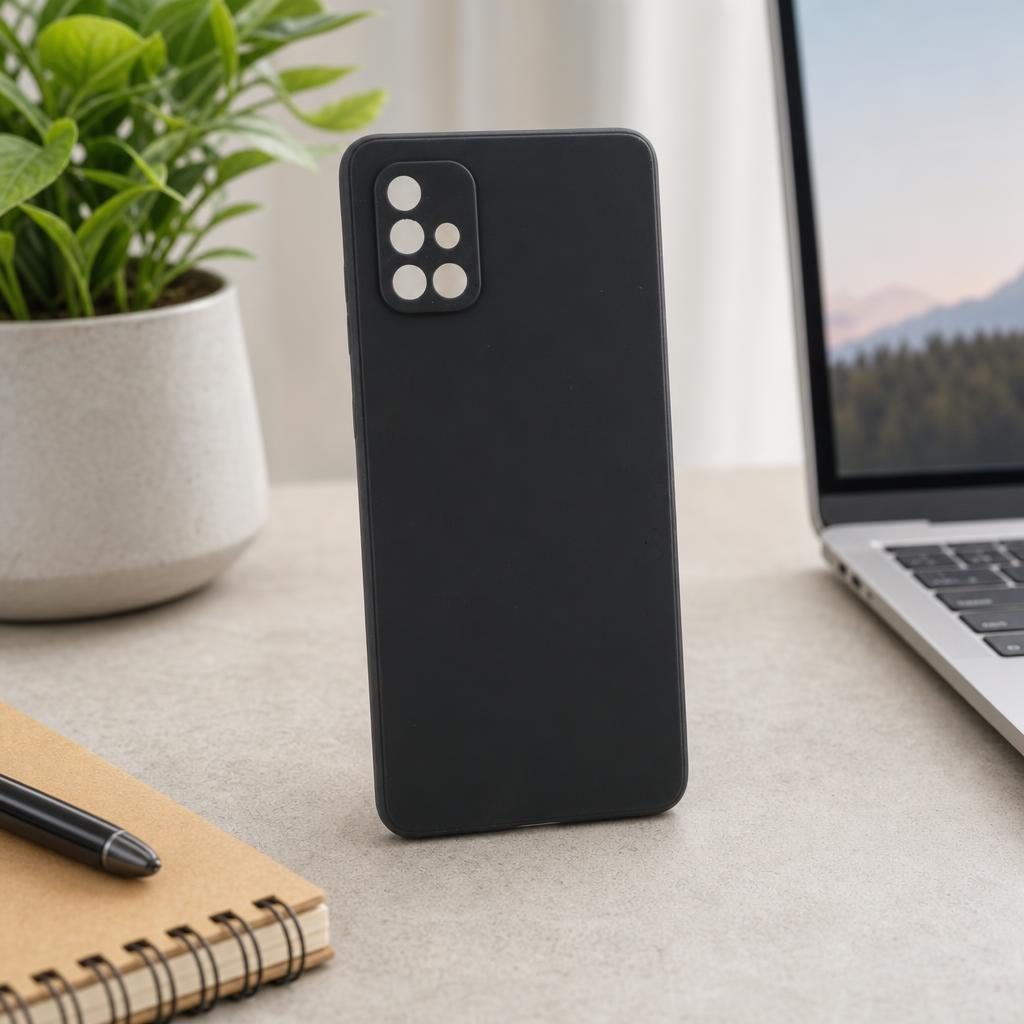 Husa protectie Flippy compatibila cu Samsung Galaxy A71 Matte Tpu Negru