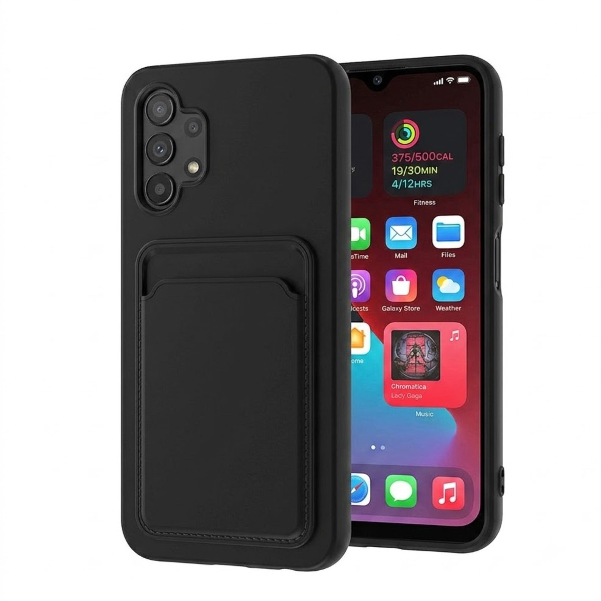 Husa protectie Flippy cu suport card compatibila cu Samsung Galaxy A32 5G Negru