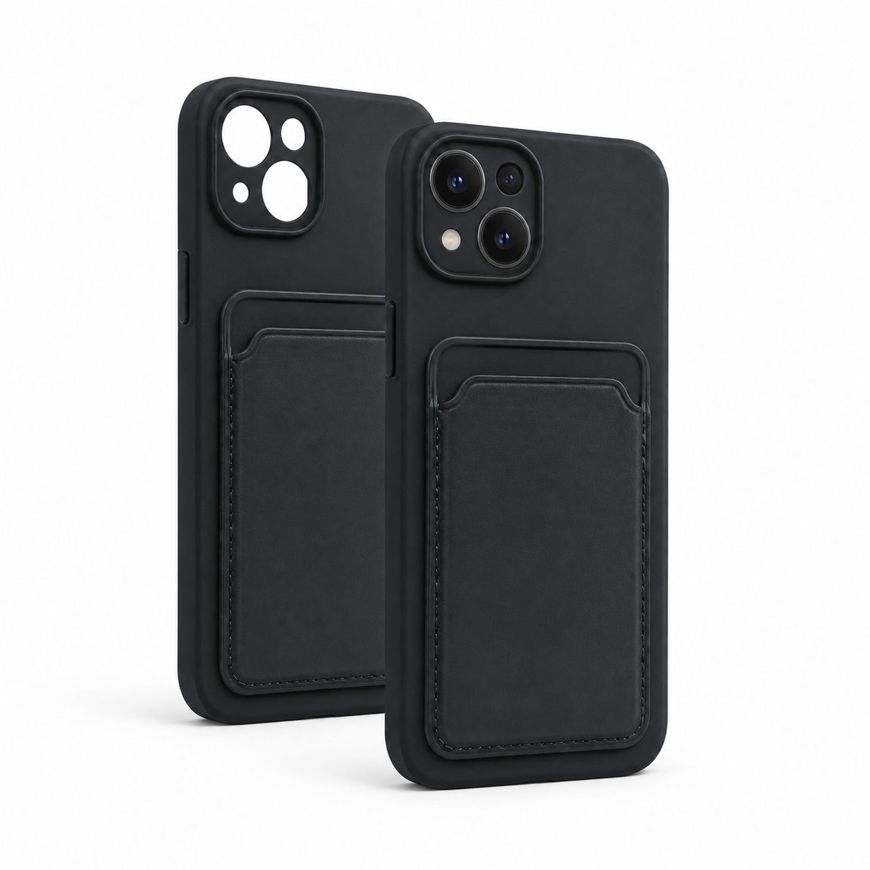 Husă protecție Flippy cu suport card iPhone 13 negru