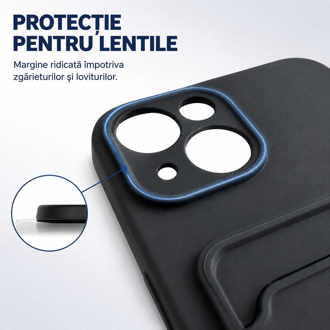 Detaliu suport card husă iPhone 13