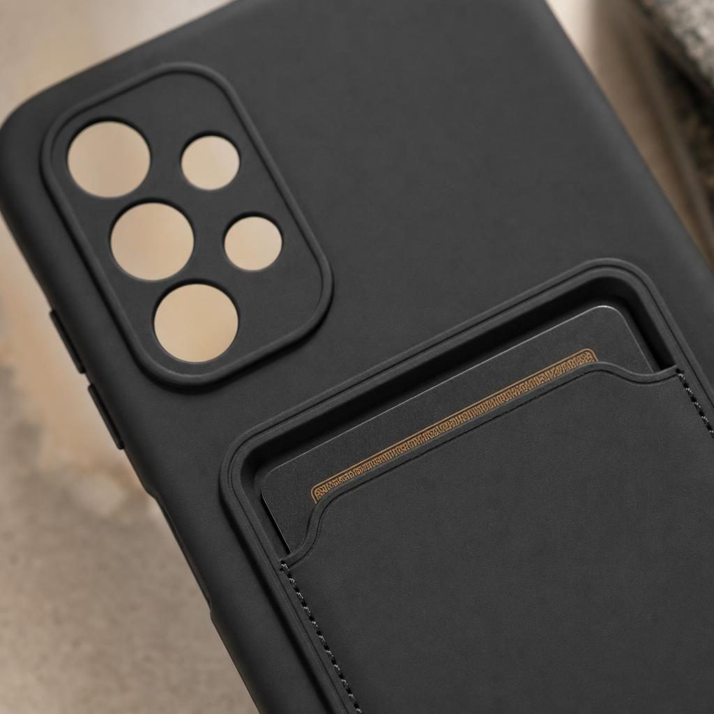 Husa protectie Flippy cu suport card compatibila cu Samsung Galaxy A32 5G Negru