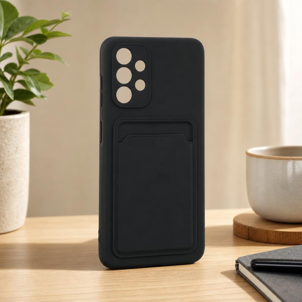 Husa protectie Flippy cu suport card compatibila cu Samsung Galaxy A32 5G Negru