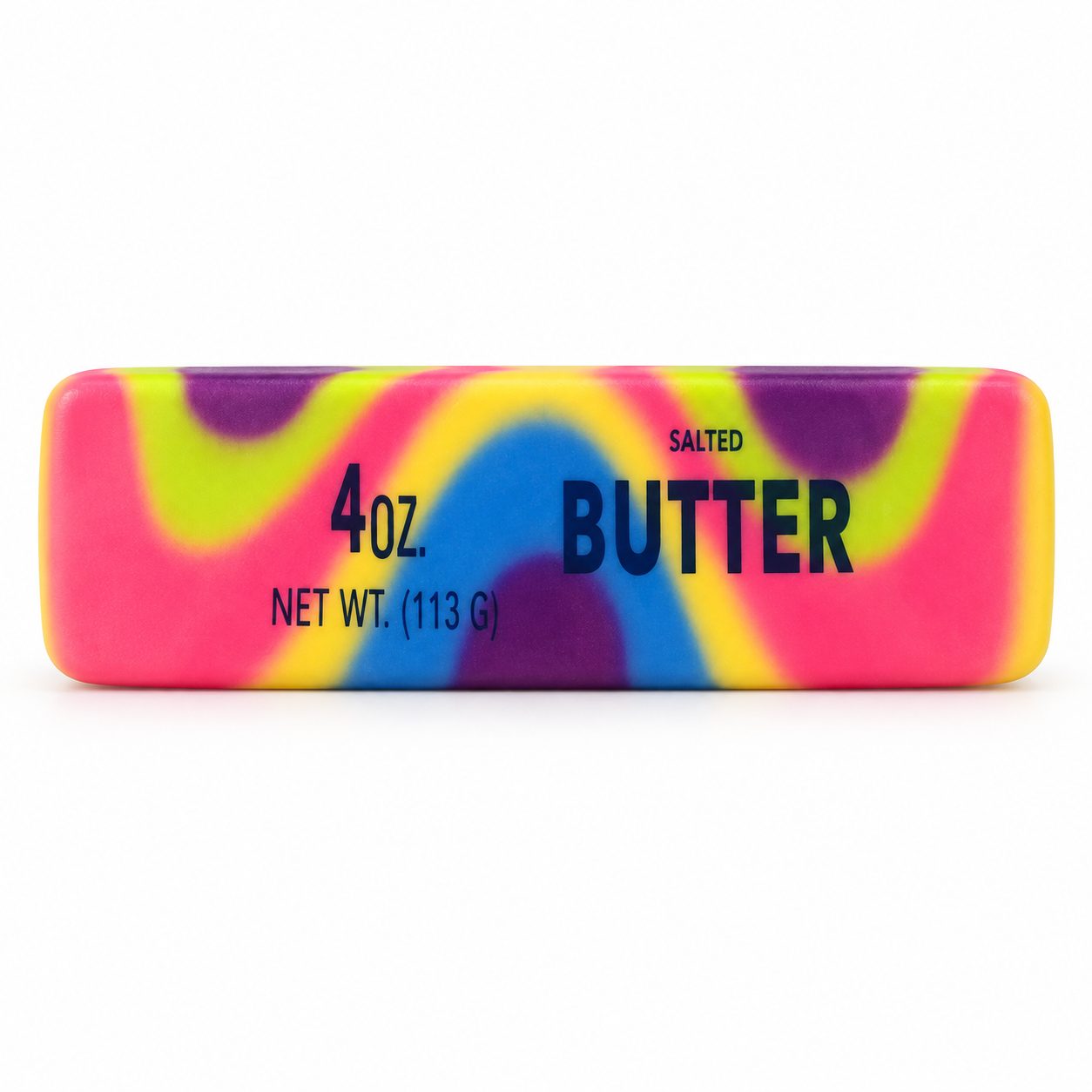 Jucarie Squishy Antistres, TOPinStock, Model Pachet de Unt, Aspect Marmorat, 14 cm, Multicolor - Imagine