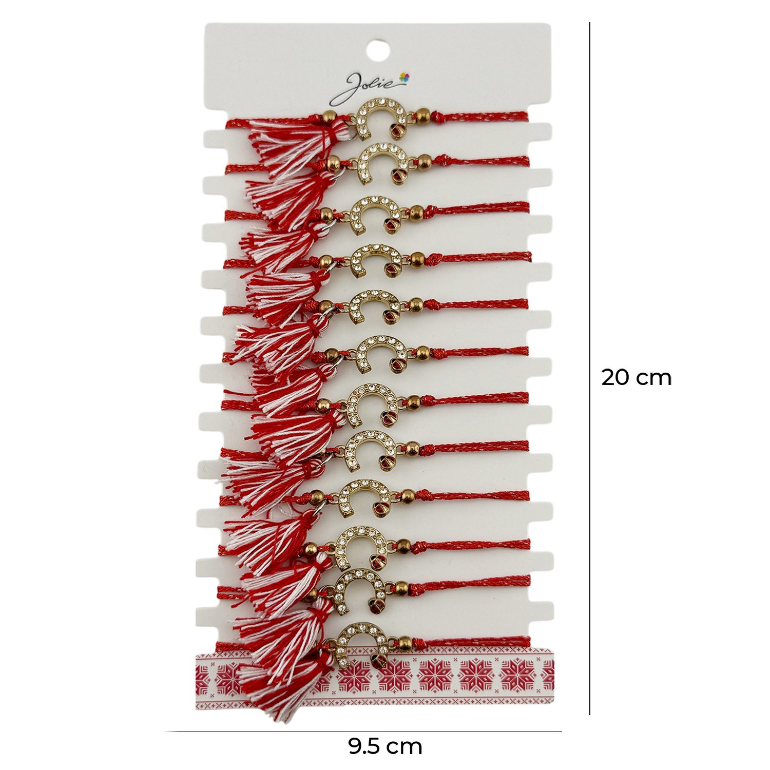 Set complet 12 brățări Mărțișor model potcoavă