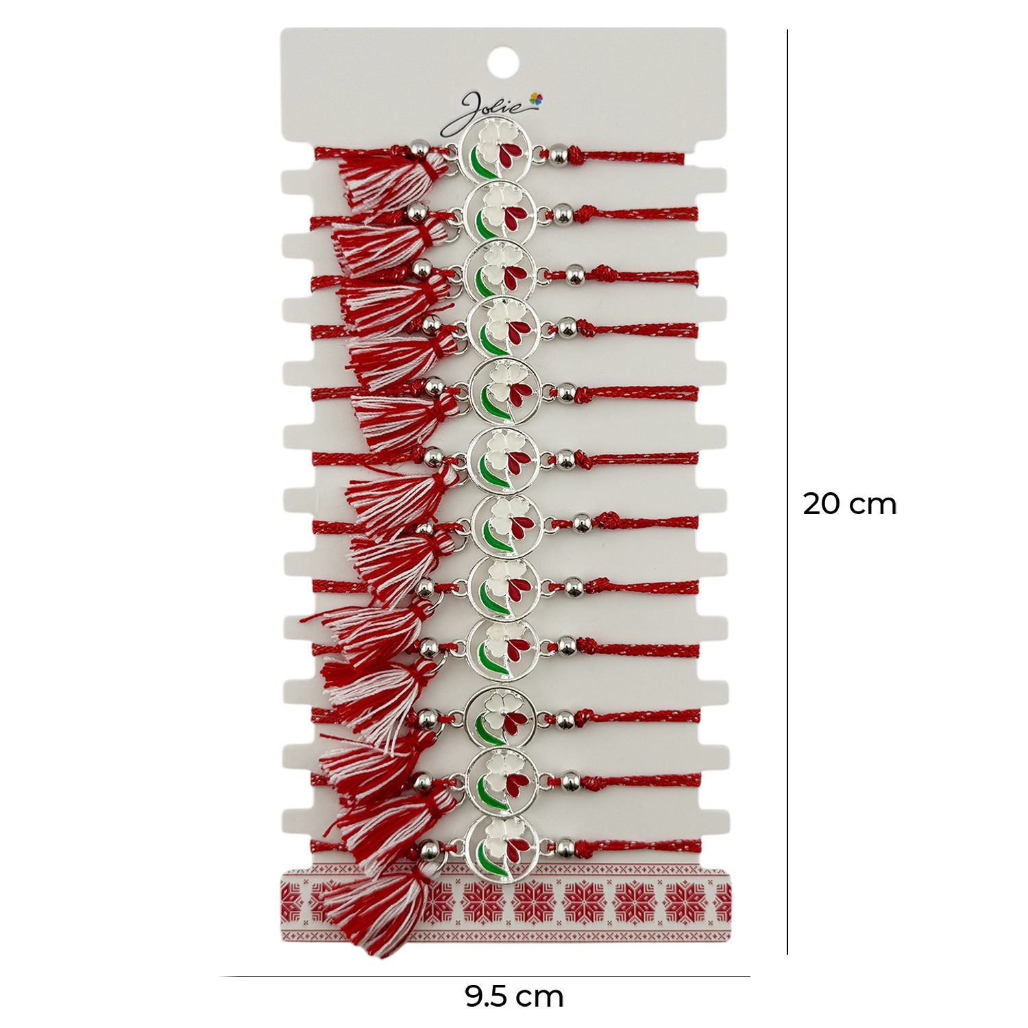 Set complet 12 brățări Mărțisor cu ciucure model floare