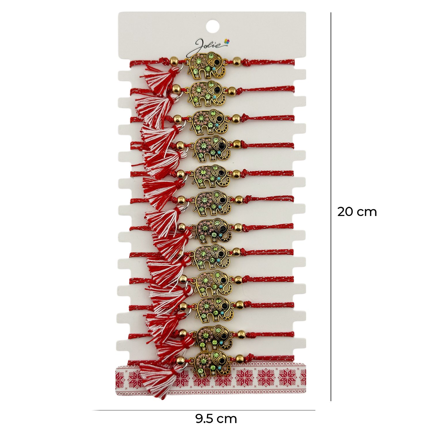 Set complet 12 brățări mărțișor Jolie cu elefant