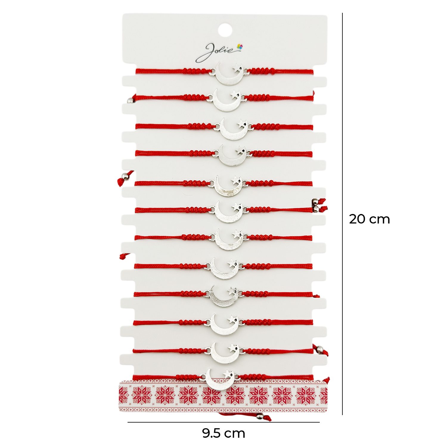 Set Complet Bratari Martisoare Rosu Jolie 12 bucati