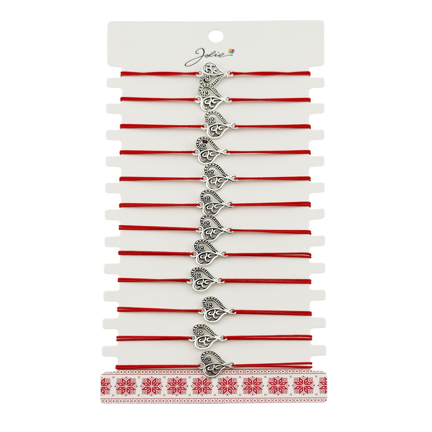 Martisor Bratara Elastica cu Pandantiv Inima din Inox Jolie