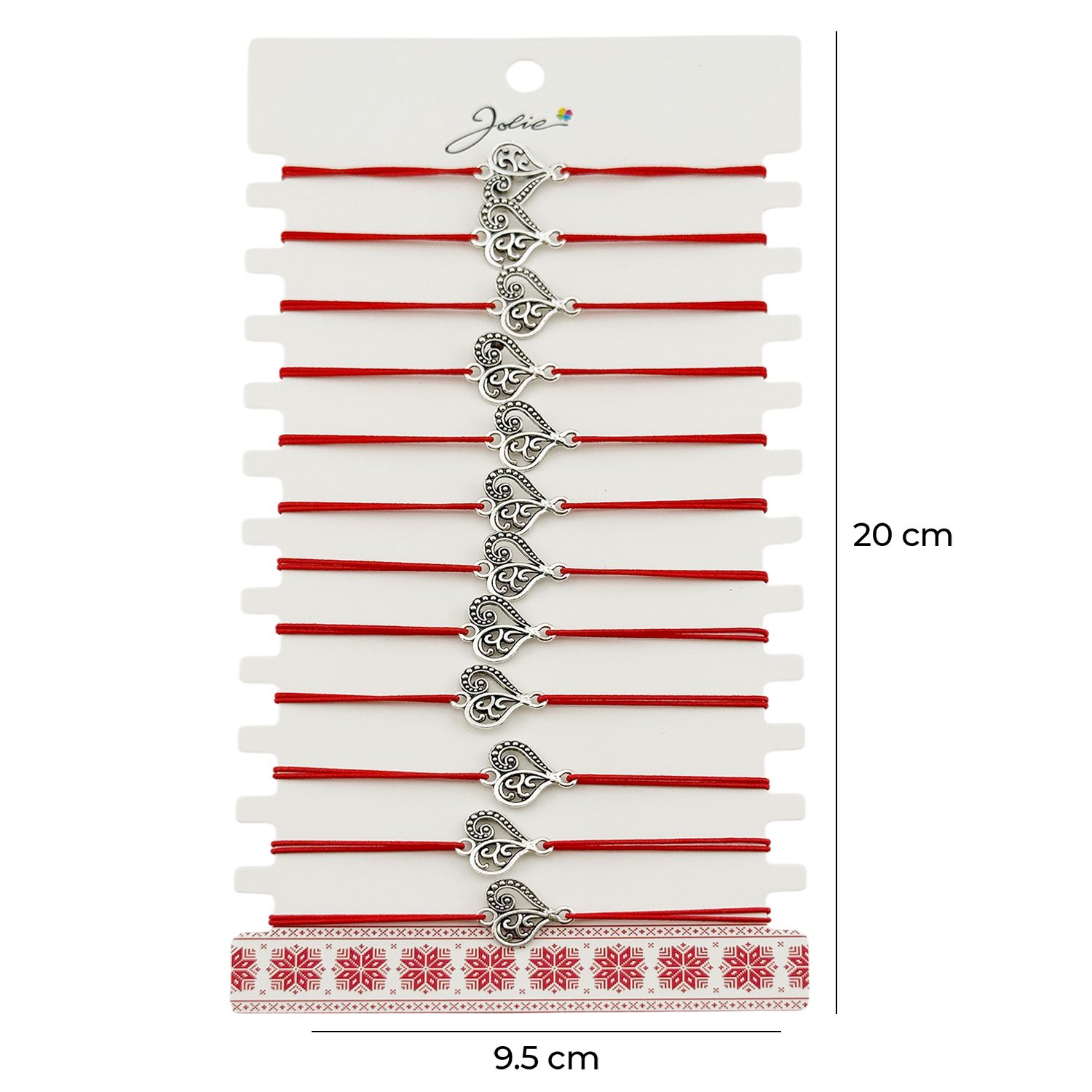 Set Complet 12 Martisor Bratara Jolie cu Inima