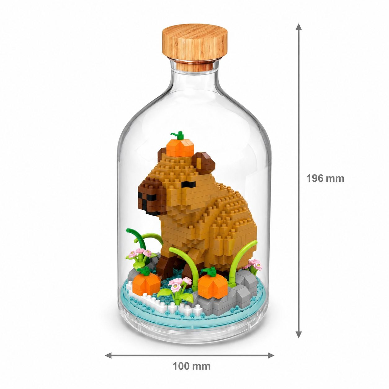 Set de Construit in Sticla, , 489 Piese, din Plastic, +14 Ani, 10 x 19.6 cm, Model Capybara, Multicolor 5