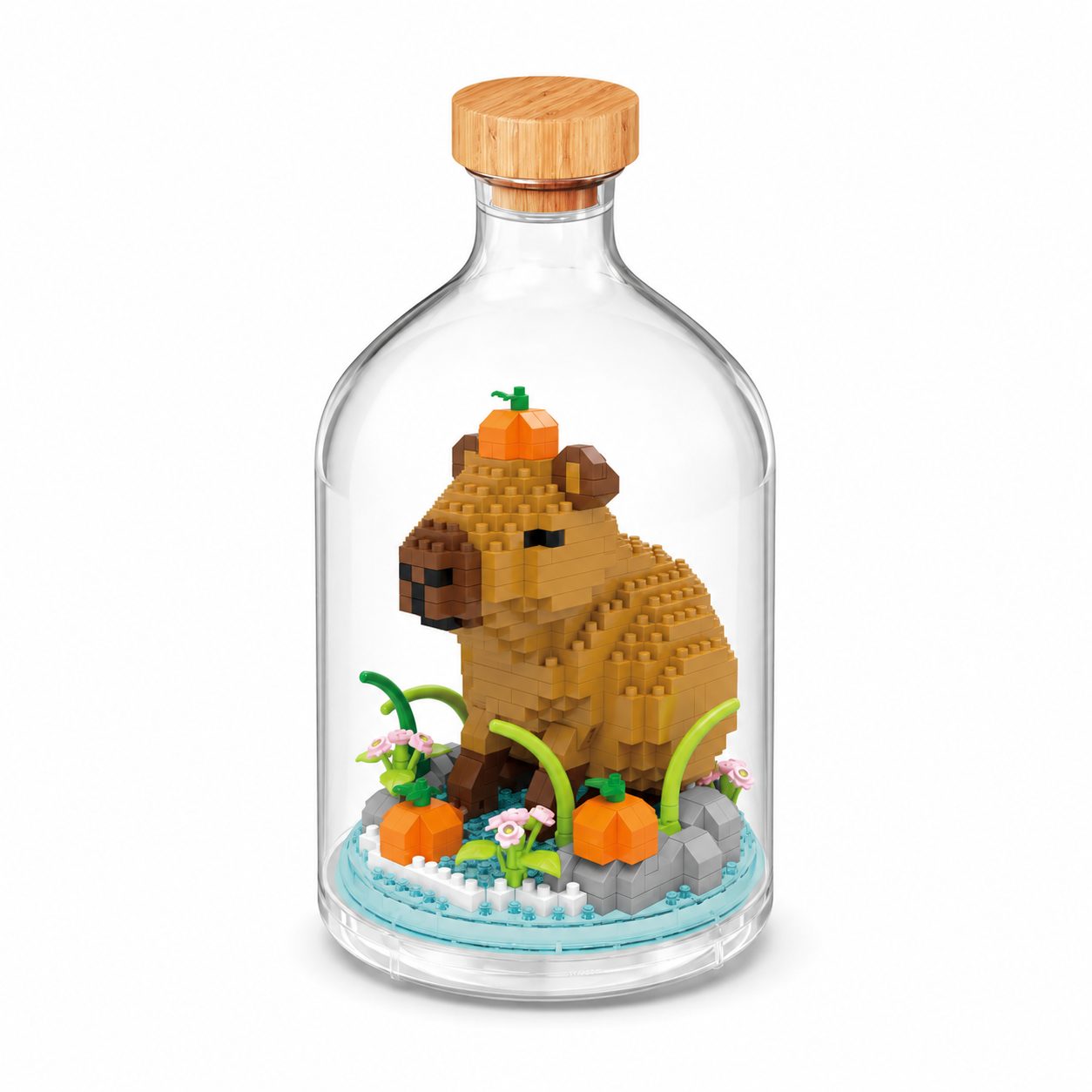 Set de Construit in Sticla, , 489 Piese, din Plastic, +14 Ani, 10 x 19.6 cm, Model Capybara, Multicolor 3