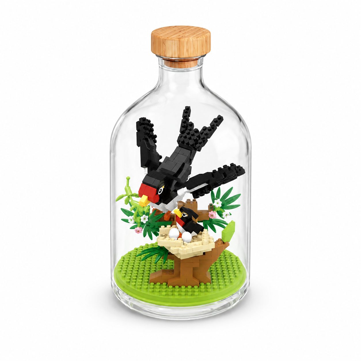 Set de Construit in Sticla, , 365 Piese, din Plastic, +14 Ani, 10 x 19.6 cm, Model Randunica, Multicolor 2