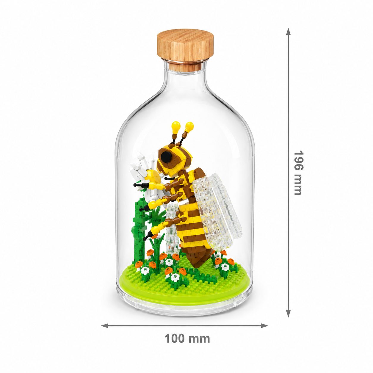 Set de Construit in Sticla, , 486 Piese, din Plastic, +14 Ani, 10 x 19.6 cm, Model Albina, Multicolor 4