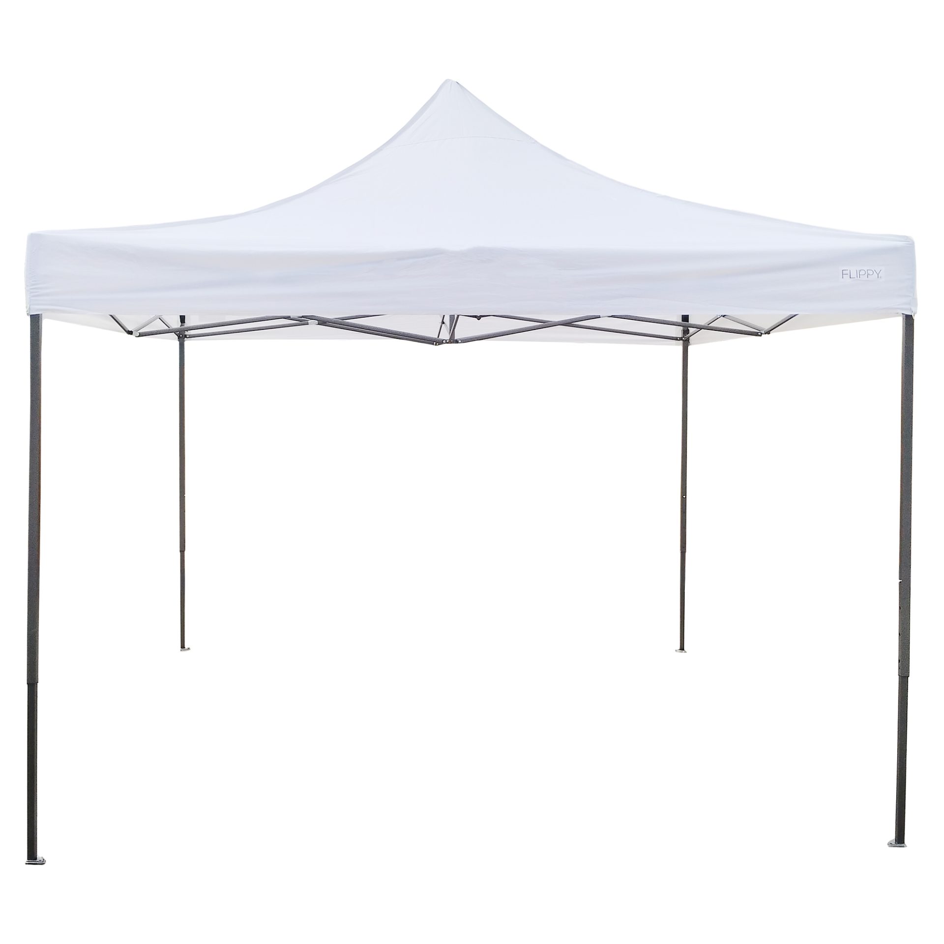 Cort Pavilion Pliabil 3x3m, , Cadru Metal Pliabil Ranforsat, Acoperis 420D 185 g/m, Polyester Oxford pentru Curte, Gradina, Evenimente, Alb 1