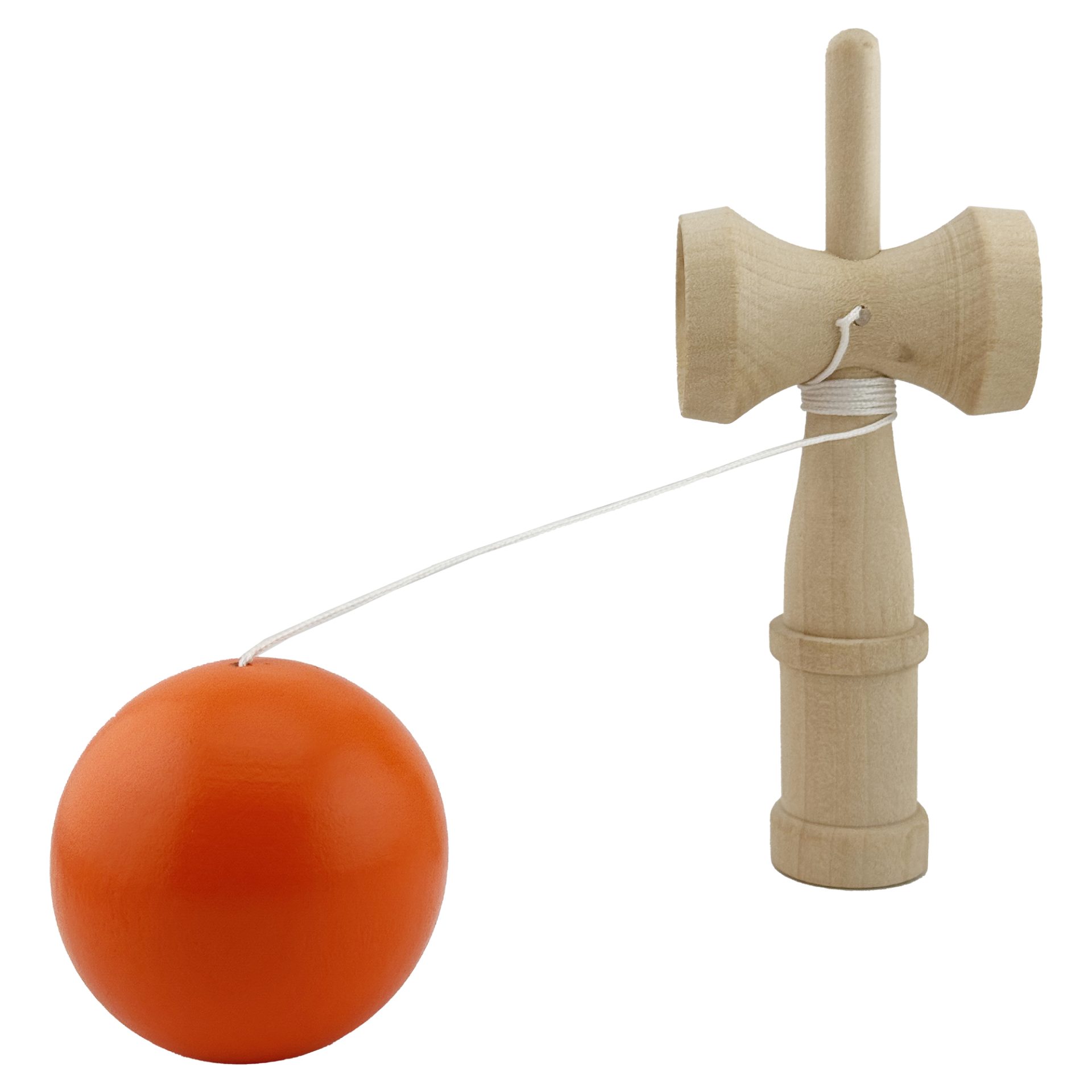 Kendama Bloom Flippy portocalie in actiune